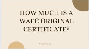 How much is a WAEC original certificate?