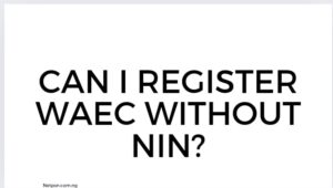 Can I Register Waec Without Nin