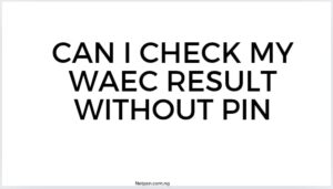 Can I Check My Waec Result Without Pin