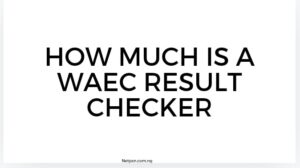 How Much Is A Waec Result Checker